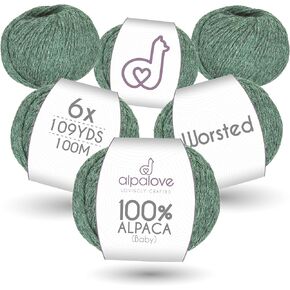 Bulky Set (6 x 1.75 oz) Super Soft Baby Alpaca Knitting Yarn Dark Gray 328 Yards in Kuwait