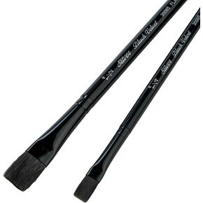 Silver Brush Limited WC-3124ST Black Velvet Voyage Master Travel Master Travel للألوان المائية ، الغواش ، الأحبار ، والأصباغ ، مجموعة من 4 ، أحجام 2 ، 4 ، 6 ، و 8 فرشاة طلاء مستديرة ، مقبض قصير