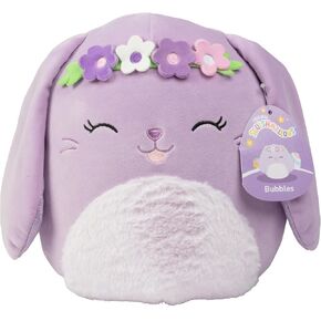 الفقاعات Squishmlows بحجم 10 بوصات ، أرنب الأرجواني مع تاج الزهور - أفخم Jazwares الرسمي - لعبة حيوانية ناعمة ومحشوة - أضف إلى فريقك - هدية للأطفال والفتيات والفتيان