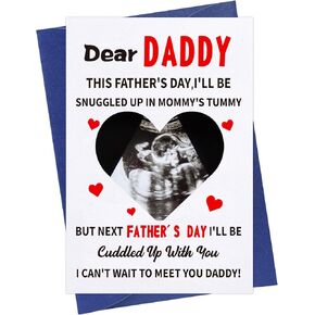 Waahome Funny First Mothers Day Card for Mom ، بطاقة عيد الأم السعيدة الأولى مع إدراج الصور ، بطاقة هدايا الحمل الأولى للأمهات لأول مرة أمي الجديدة تتوقع أمي الأم أن تكون أمًا