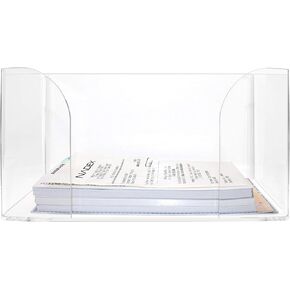 Nadex Clear Acrylic Check Tray - 2.5mm Thickness Durable Economical Deposit Ticket and Cheque Holders - Holds Deposit Slips, Tickets, Vouchers, Cheques