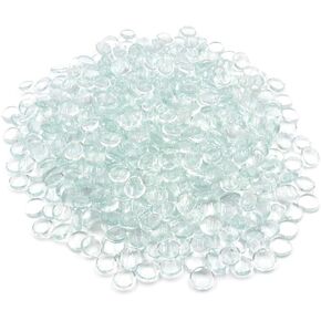 Flat Glass Marbles for Vases - 5 LB Clear Decorative Stone Beads for Vases, Crafts, Colored Rocks Table Scatter, Aquarium and Fish Tank Pebbles, Party Centerpieces, Gem Décor, Mosaics Floral Displays