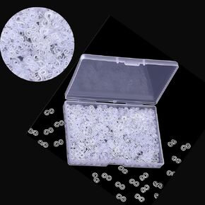 1000+ pcs s مقاطع سوار شريط مطاطية لأساور نول-مقاطع ملونة ، مجموعة صداقة من صنع الأطفال-(Multi S-Clips)