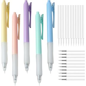YUENTOEN 5Pcs Utility Knives Pen, Craft Cutting Tool Paper Pen, Hobby Knives Retractable Precision Paper Cutting Carving Tools with 20Pcs Refills for DIY Drawing Scrapbooking