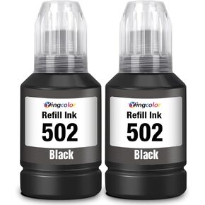 Compatible Replacements for Epson 502 Ink Refill Bottles Work with EcoTank ET-2760 ET-2850 ET-3850 ET-3760 ET2760 ET2750 ET2700 ET-4760 ET-3710 ET-3850 ET-3750 ET-4850 ET4750 Printer(2BK C M Y)