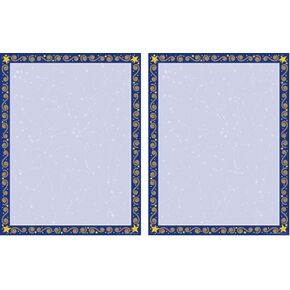 Barker Creek Designer Computer Paper, Reach for The Stars, 8.5" x 11", Decorative Printer Paper, Stationery, 50 Sheets per Pkg, Home, School and Office Supplies (738) (Pack of 2)