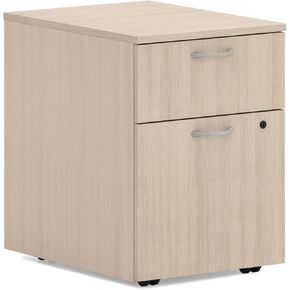 HON MOD 2 Drawer File Cabinet On Wheels, Mobile Pedestal for Filing Cabinets for Home Office, 15" W Portable Storage, Desert Oak