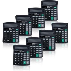 8pcs الحاسبة الشمسية الحاسبة المكتبية سطح المكتب الأساسي للطلاب على يد المكتب الحاسبة البسيطة 12 رقمًا شاشات كبيرة 4 فظيعة