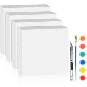 Luckyfoam Blue 4 Pack 15x12x1 inch FR Sheets 1 بوصة 1 بوصة البوليسترين المستطيلة
