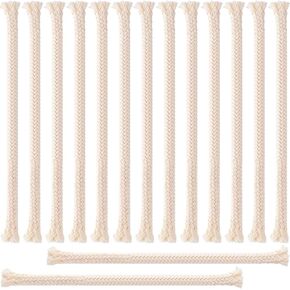 15 PCS 1/4 "شمعة زيت فتيل ، 0.5 قدم مستدير القطن مصباح مصباح الفتيل بديل لتيكي مشاعل ، الفانوس ، لامبرجر الكيروسين ، شمعة الكحول
