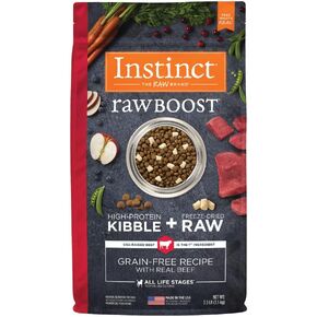 Instinct Raw Boost Grain Free Recipe with Real Beef Natural Dry Dog Food, 10 lb. Bag