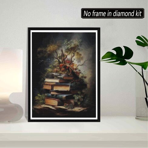 5D Diamond Painting A Snowy Scene by Lake Winter Full Drill by Number, SKRYUIE DIY Rhinestone Paint with Diamond Art Kits for Adults Set Arts Craft Decorations (12x16inch) in Saudi Arabia