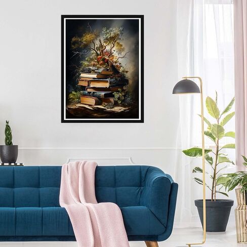 5D Diamond Painting A Snowy Scene by Lake Winter Full Drill by Number, SKRYUIE DIY Rhinestone Paint with Diamond Art Kits for Adults Set Arts Craft Decorations (12x16inch) in Saudi Arabia