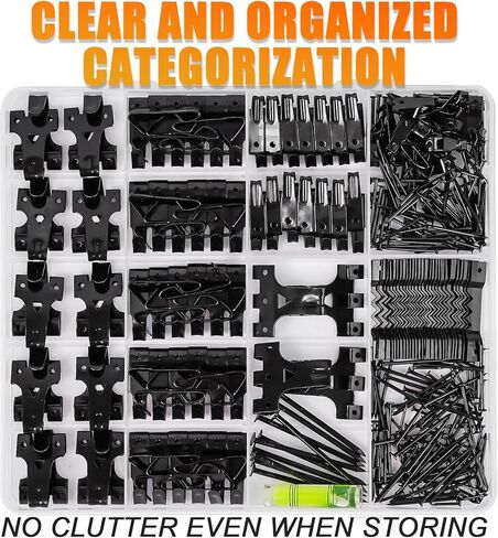 شماعات صور Kurui ، 385pcs صورة معلقة مع السنانير الشاقة معلقة ، Sawtooth ، أظافر الأجهزة وأداة تعليق الصور ، شماعات الجدار للإطار ، الرسم ، الفن ، الصورة (الفضة) in Kuwait