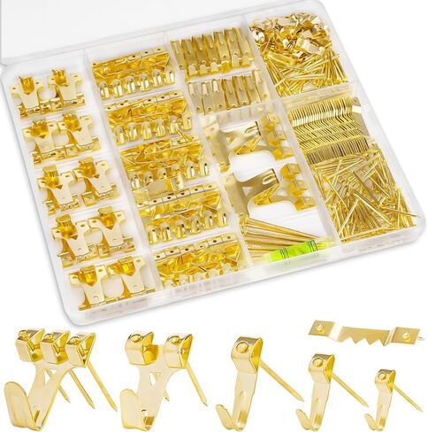 شماعات صور Kurui ، 385pcs صورة معلقة مع السنانير الشاقة معلقة ، Sawtooth ، أظافر الأجهزة وأداة تعليق الصور ، شماعات الجدار للإطار ، الرسم ، الفن ، الصورة (الفضة) in Kuwait