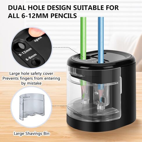 Electric Pencil Sharpener, Double Hole (Purple) in Kuwait