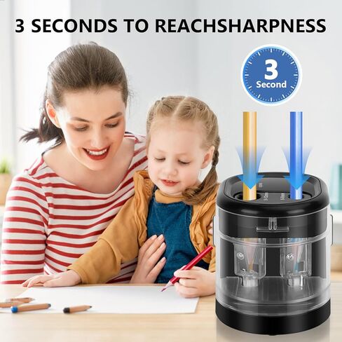 Electric Pencil Sharpener, Double Hole (Purple) in Kuwait