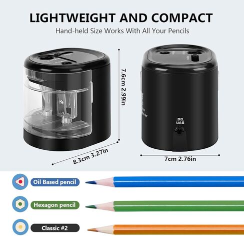Electric Pencil Sharpener, Double Hole (Purple) in Kuwait