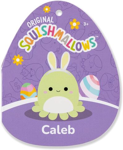 Squishmallows Original 5in Caleb The Green Octopus with Bunny Ears – Official Jazwares Easter Plush (Little) in Saudi Arabia