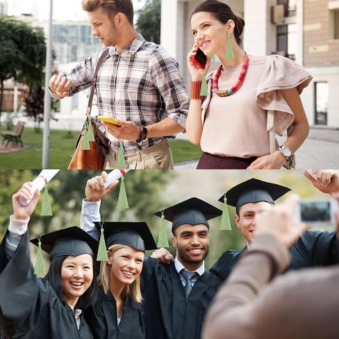 Handmade Graduation Bookmark Tassel Craft: 100pcs 5 Inches Silky Floss Soft Book Mark Tassels with Loops for DIY, Jewelry Making,Bookmarks,Souvenir, Graduation Tassel (Grass Green) in Saudi Arabia