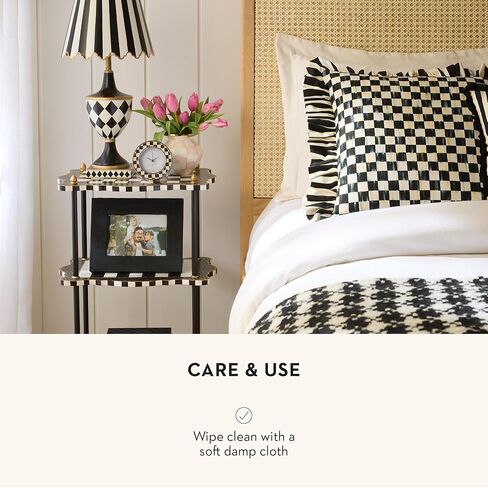 MACKENZIE-CHILDS Flower Market Silver Plated Round Desk Clock in Kuwait