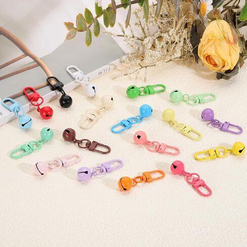 Patikil 10 PCS Dog Bell ، Cat Bell Small Pet Pet Bells Keychain Key Bulk Loud Loud jingle for dog jolar charm accessories diy christrics Christmas in Kuwait
