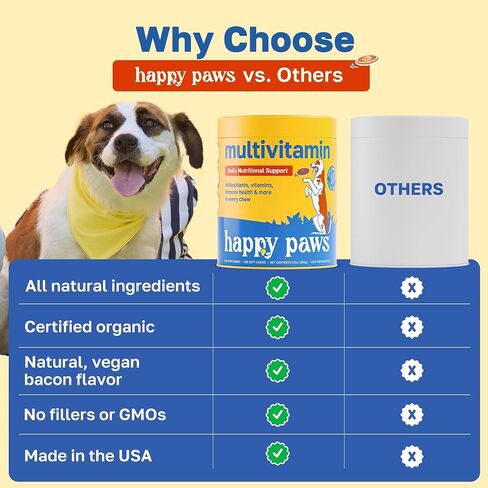 Multivitamin for Dogs, Soft Chews with Green Lipped Mussel, Sea Kelp, Colostrum, & Essential Vitamins for Overall Health, 100 Lamb Flavor Soft Chews in Saudi Arabia