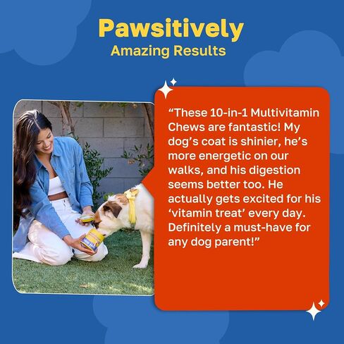 Multivitamin for Dogs, Soft Chews with Green Lipped Mussel, Sea Kelp, Colostrum, & Essential Vitamins for Overall Health, 100 Lamb Flavor Soft Chews in Saudi Arabia