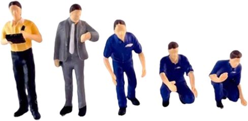 Yiju 5X 1/64 Scale Diorama Figures Miniature Layout Painted Street People Model for DIY Projects Model Trains Desktop Ornament, Style C in Kuwait