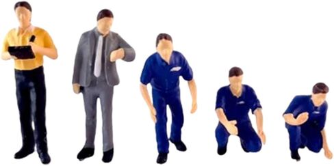 Yiju 5X 1/64 Scale Diorama Figures Miniature Layout Painted Street People Model for DIY Projects Model Trains Desktop Ornament, Style C in Kuwait