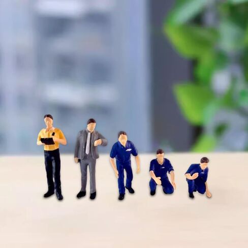 Yiju 5X 1/64 Scale Diorama Figures Miniature Layout Painted Street People Model for DIY Projects Model Trains Desktop Ornament, Style C in Kuwait