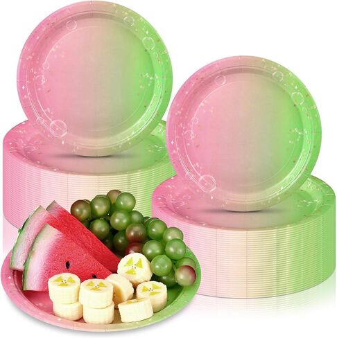 Zhehao 50 Pcs Hawaiian Paper Plates Hawaiian Birthday Party Plates Aloha Disposable Paper Plates Tropical Luau Party Decorations Summer Hawaiian Party Decorations in Kuwait