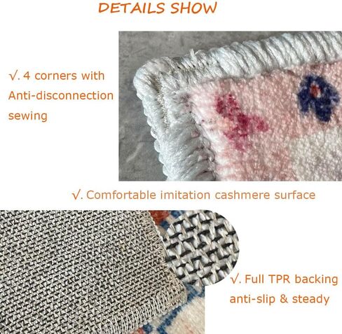 48 "× 60 × 0.24" سجادة مكتب لالتقاط الكرسي على الخشب الصلب ، سجاد المكتب لتراجع كرسي حصيرة للأرضيات الصلبة ، تقليد الكشمير منخفضة كومة سجادة مكتب كمبيوتر للبلاط in Kuwait