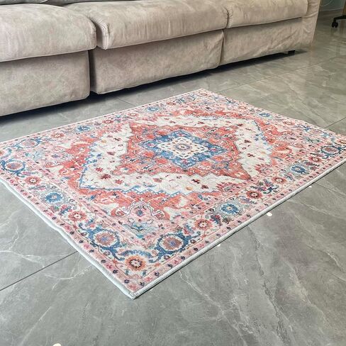 48 "× 60 × 0.24" سجادة مكتب لالتقاط الكرسي على الخشب الصلب ، سجاد المكتب لتراجع كرسي حصيرة للأرضيات الصلبة ، تقليد الكشمير منخفضة كومة سجادة مكتب كمبيوتر للبلاط in Kuwait