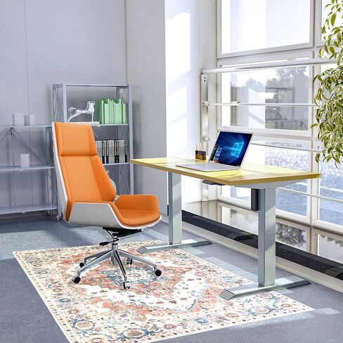 48 "× 60 × 0.24" سجادة مكتب لالتقاط الكرسي على الخشب الصلب ، سجاد المكتب لتراجع كرسي حصيرة للأرضيات الصلبة ، تقليد الكشمير منخفضة كومة سجادة مكتب كمبيوتر للبلاط in Kuwait