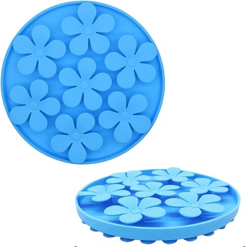 Non-Slip Slow Feeder Pet Bowl – Anti-Choking Feeding Bowl with Suction Cups for Dogs & Cats, Promotes Healthy Digestion (Ocean, Flower) in Kuwait