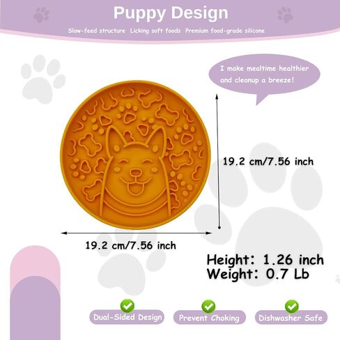 Non-Slip Slow Feeder Pet Bowl – Anti-Choking Feeding Bowl with Suction Cups for Dogs & Cats, Promotes Healthy Digestion (Ocean, Flower) in Kuwait