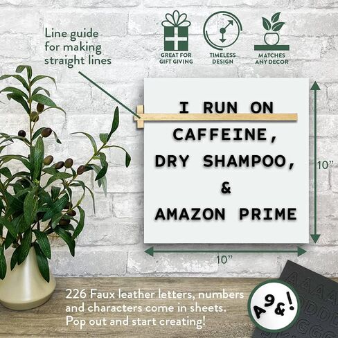 لوحات حروف مغناطيسية - لوح حروف قابل للتغيير - لمسة نهائية من الخشب الغني - لافتات ديكور للغرفة/المكتب/المنزل (10 × 10 بوصة، جوز) in Kuwait