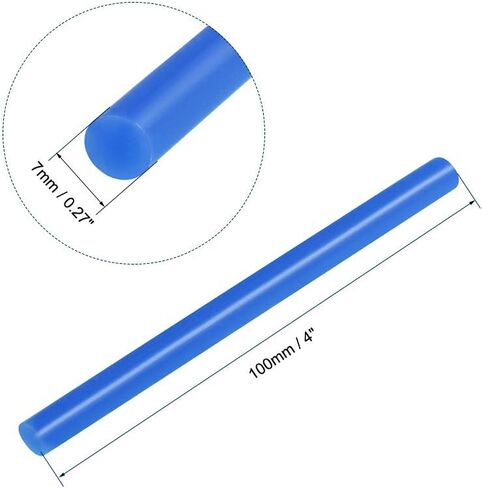 uxcell 6pcs Mini Hot Glue Sticks for Glue Gun 0.27 x 4 inch Small Glue Sticks, 7 x 100mm Blue in Kuwait