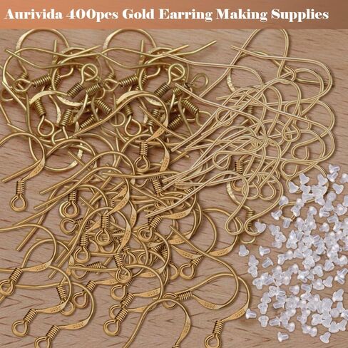 S925 Sterling Silver Consring HiMoallergenic 200pcs أسلاك الأذن + خطافات السمكة المجوهرات صنع المستلزمات خالية in Kuwait