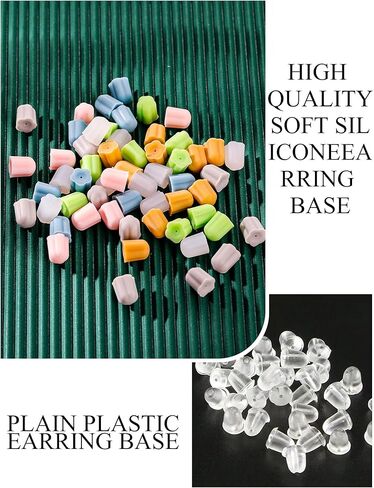 Professional Anti-Puncture Silicone Earring Backings Sports Stud Backing Food Grade Anti Allergy Soft earplug Safety Backing Clover 12psc Backing Clutch earplug Replacement for All pin Stud Earrings in Kuwait