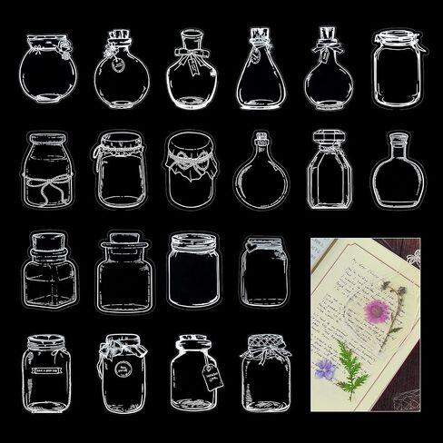 40Pcs DIY Bookmarks Kit, Transparent Dried Flower Bookmark, Filling Bookmarks with Flowers, 20 Styles Handmade DIY Bookmark Comes with 48Pcs Tab to Make Easier (Style 2) in Saudi Arabia