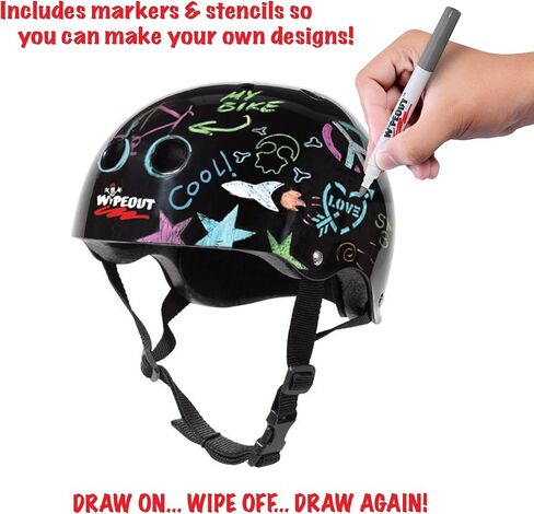 Wipeout Dry Erase Kids Helmet for Bike, Skate, and Scooter, Teal Blue Youth 5+ in Saudi Arabia