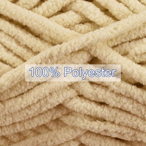 HARFINGTON 4Skeins Chenille Yarn Blanket Yarn 4x100g/14oz Gauge 5# Bulky Polyester Soft Knitting for Crochet Weaving Bag Scarf Hat, Coral, 4x68m(248yds) in Kuwait