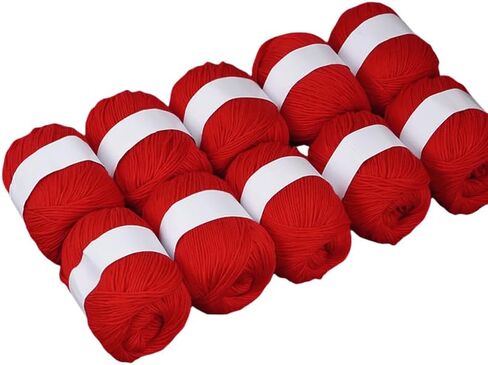 for Crocheting，10 Packs ，500gSkin Friendly Yarn, Hand Woven Fabric, Knitted Sweaters, Scarves, and Hats (22) in Kuwait