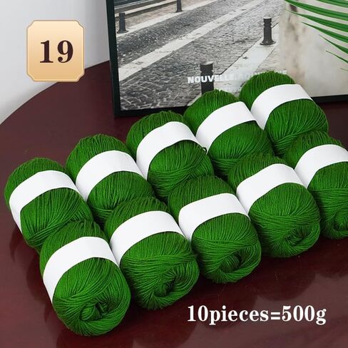 for Crocheting，10 Packs ，500gSkin Friendly Yarn, Hand Woven Fabric, Knitted Sweaters, Scarves, and Hats (22) in Kuwait