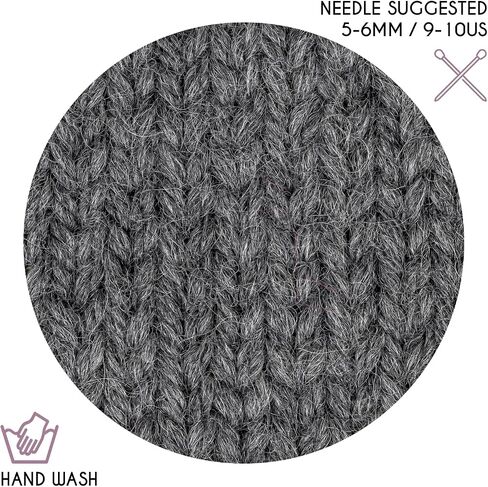 Bulky Set (6 x 1.75 oz) Super Soft Baby Alpaca Knitting Yarn Dark Gray 328 Yards in Saudi Arabia
