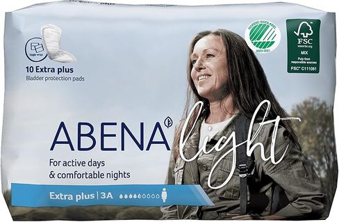 Abena Light Premium Incontinence Pad, Ultra Light Absorbency, Size 0, 240 Count (10 Packs of 24) in Kuwait
