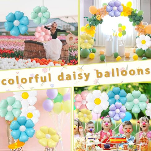 Daisy Flower Foil Balloons for Girls Birthday Party Baby Shower Decorations in Saudi Arabia