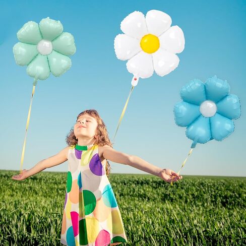 Daisy Flower Foil Balloons for Girls Birthday Party Baby Shower Decorations in Saudi Arabia